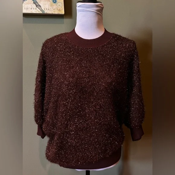 Anthropologie Violetta Tinsel Sweater By Maeve - Picture 2 of 8